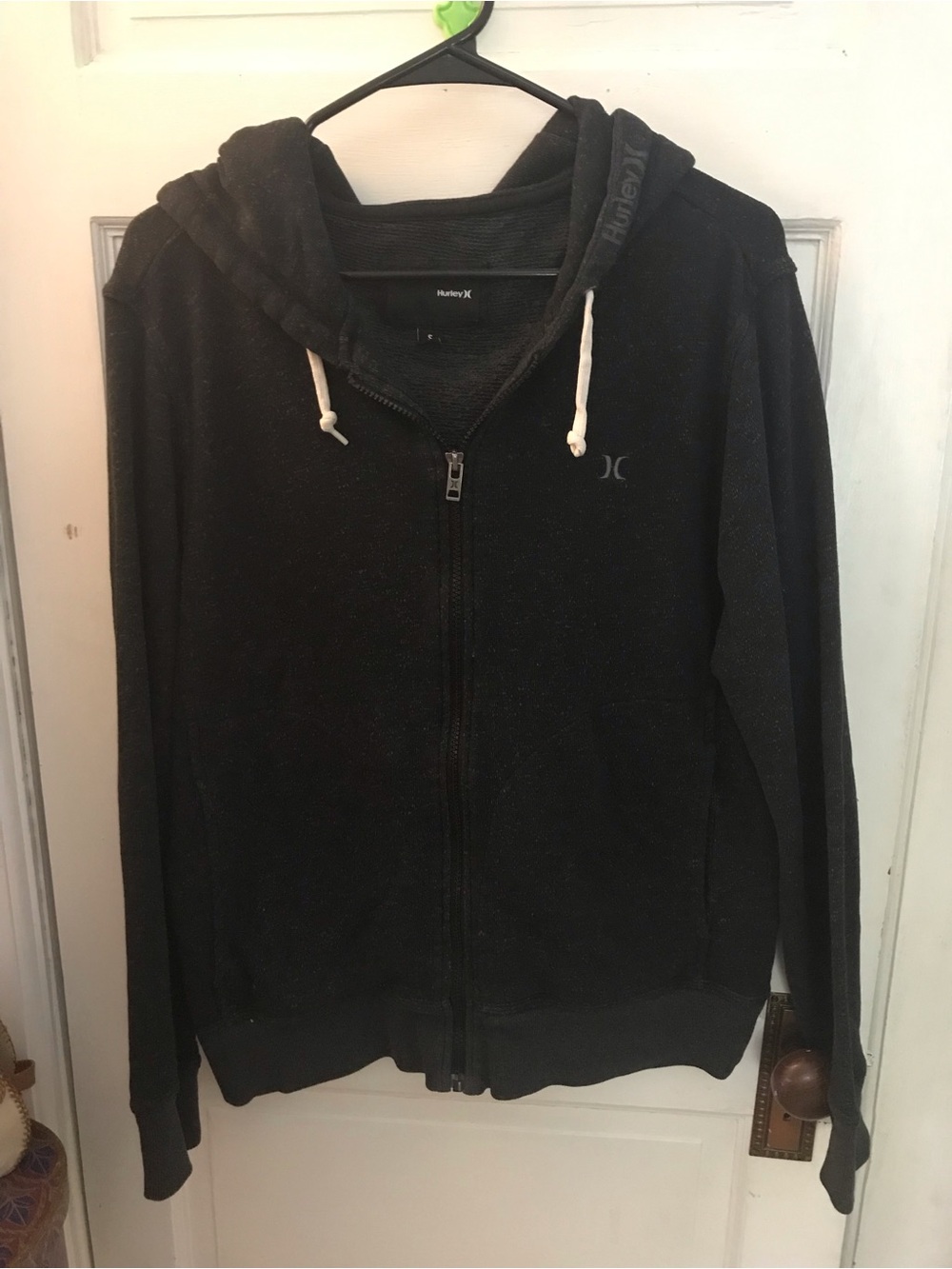 Hurley Mens hoodie black white flecks